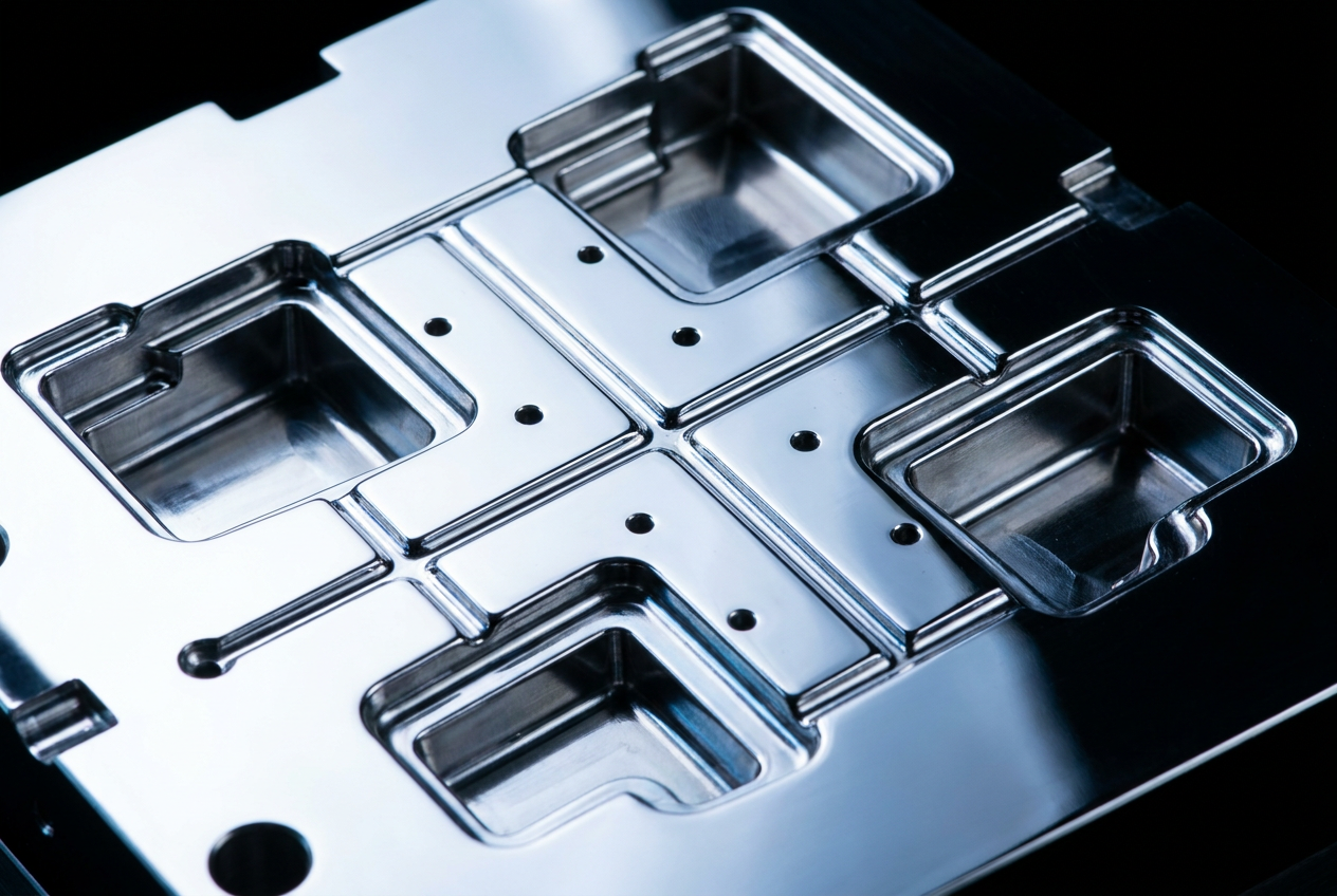 CNC milling machine cutting mold steel