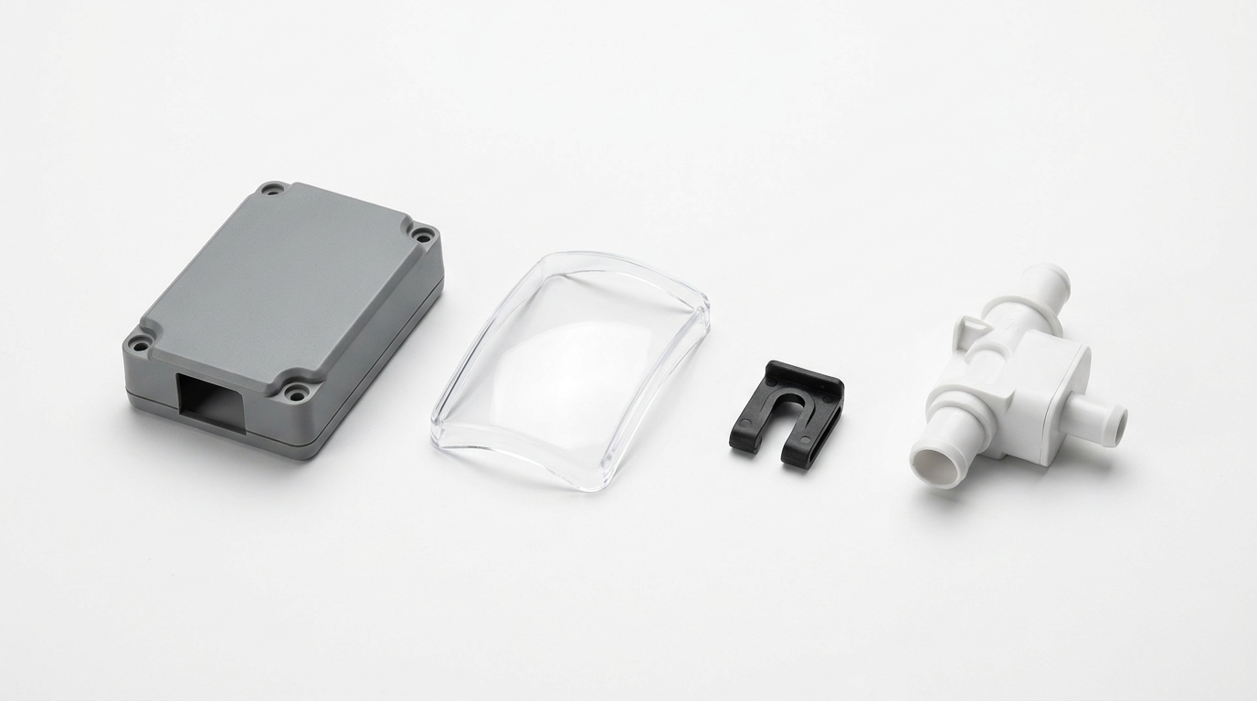 Injection molded parts in different materials