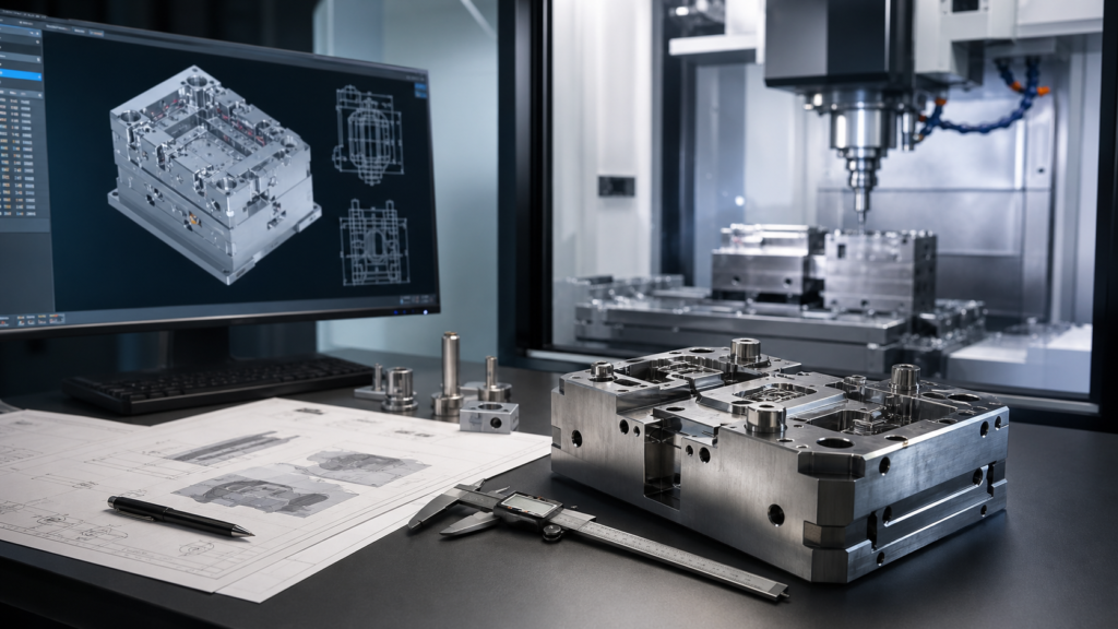 Injection mold design and DFM engineering with CAD and precision mold insert